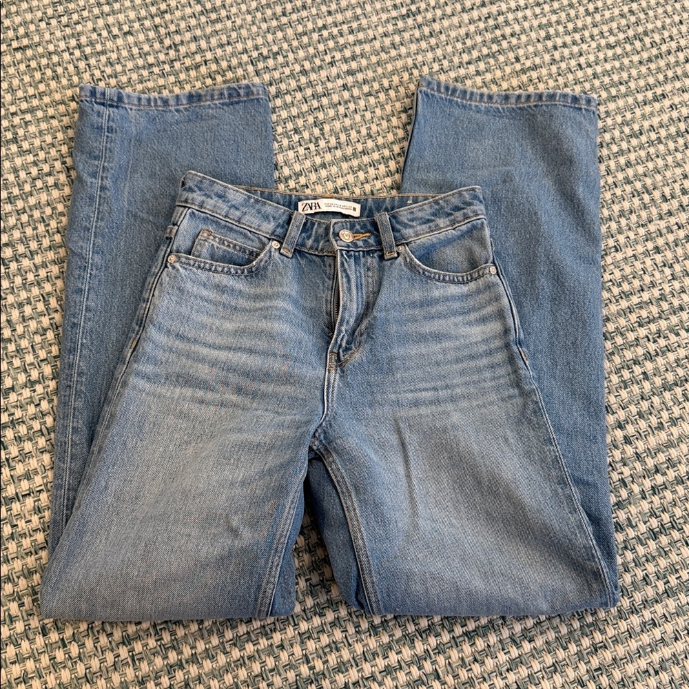 Zara Light Blue Denim Pants
